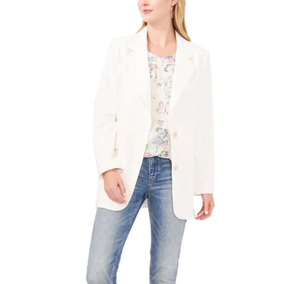 VINCE CAMUTO Women's Oversized Blazer in New Ivory - Picture 1 of 12